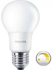 LED lámpa , égő , körte , E27 , 9 Watt , 2200-2700K , dimmelhető , Philips DimTone