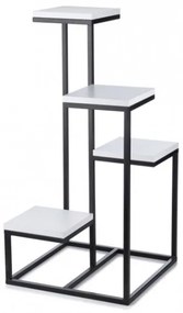 KASKADA virágtartó állvány 79x40 cm fekete/fehér