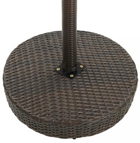 barna polyrattan kerti asztal 60,5 x 106 cm