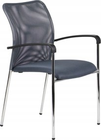 Konferencia szék HN-7501/CH Szürke, Króm Váz
