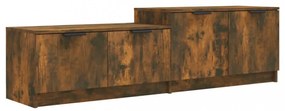 füstös tölgyszínű szerelt fa TV-szekrény 158,5 x 36 x 45 cm