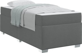 vidaXL Ágykeret matracmal Sötétszürke 80 x 200 cm szövet