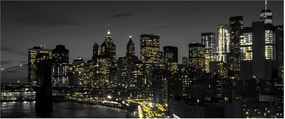 Egy éjszakai metropolisz képe (120x50 cm)