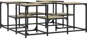 vidaXL sonoma tölgy színű szerelt fa dohányzóasztal 91x91x40 cm