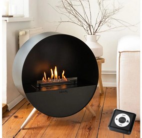 Planika Bubble Fali &amp; Floor BEV - BIO kandalló távirányítással 72,6x65 cm 2,5kW BFF-BUWF-00