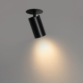 Modern fekete GU10 beépíthető spotlámpa 50 mm - Chels