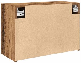 antik fa színű szerelt fa fali fürdőszobaszekrény 60x25x40 cm