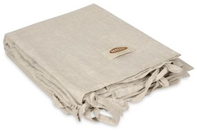 Ágyneműhuzat pamut és len keverékből, világos bézs színű, 160 x 200 cm, 2 db 70 x 80 cm