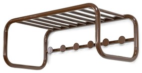 Sötétbarna fém fali fogas polccal Retro – Spinder Design