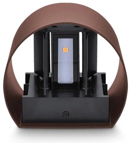 Brilagi - LED kültéri fali lámpatest RONDO LED/6W/230V barna IP54