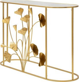 Aranyszínű konzolasztal 40x120 cm Flow – Mauro Ferretti