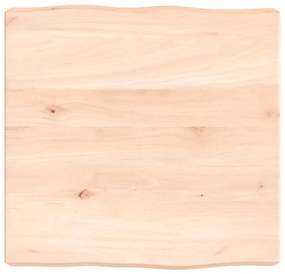 asztallap 40x40x(2-6) cm kezeletlen tömör fa élőszegélyes