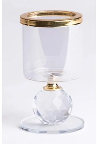 3 darabos aranyszínű gyertyatartó szett