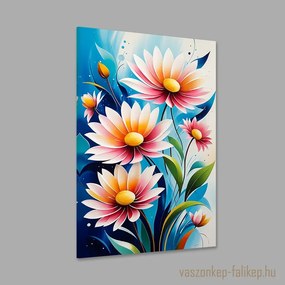 Színes virágok – Margaréta falikép – friss, természetes hangulat 40x60cm