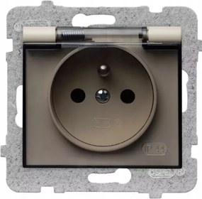 Elektromos aljzat flip-flop IP44 fali Polmark Sigma bézs GPH-1DZ/m