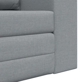 Floor Sofa Bed 2 az 1-ben Világosszürke 148x71x83 cm Bútor