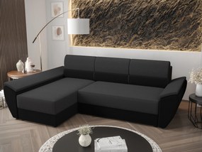 Sarok ülőgarnitúra Radiant L3 (fekete + sötétszürke) (B). 1062235