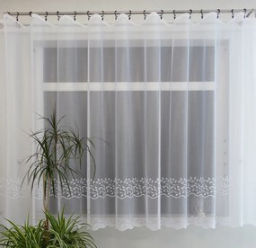 Mg Függöny jacquard 35446 Fehér 350x160 kész, M szalaggal