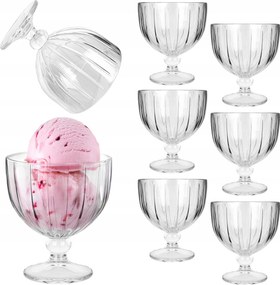 Fagylalt Poharak Desszertek Üveg Desszertek 390ml Desszert Csészék 6 db