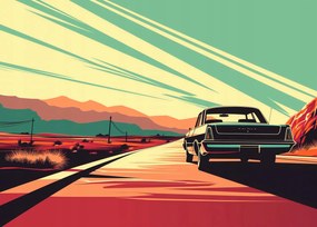 Poszter 35x25cm Út a sivatagon át