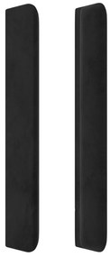 fekete bársony LED-es fejtámla 183x16x118/128 cm