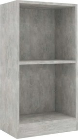 vidaXL betonszürke szerelt fa könyvespolc 40x24x75 cm