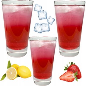 3 Darabos Pohár Szett, Űrtartalom 360ML, Italokhoz, Vízhez, Drinkhez, Léhez, Sikertermék