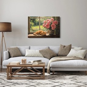 Kép - Macska az ablakban (90x60 cm)