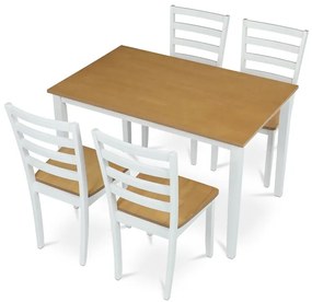 Étkezőszett 4 székkel, 120×75×75 cm, Tölgy Furnér. VESPA OAK