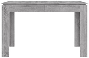 Szürke tölgy színű szerelt fa étkezőasztal 120 x 60 x 76 cm