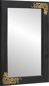 vidaXL Fürdőszobai tükör tükörrel Fekete és Ezüst 70 x 50 x 2,5 cm