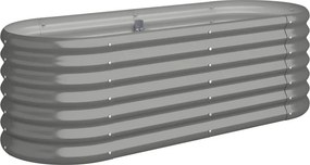 vidaXL szürke horganyzott acél kerti magaságyás 114x40x36 cm