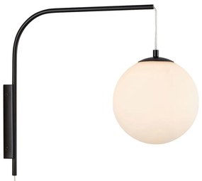 Fekete-fehér fali lámpa (hosszúság 47,5 cm) Dione – Markslöjd