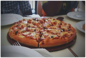 Poszterek 120x80 Pizza darabokban