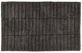 Tiles sötétszürke pamut fürdőszobai kilépő, 80 x 50 cm - Zone
