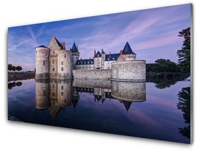 Üvegkép Castle Víz Építészet 120x60cm