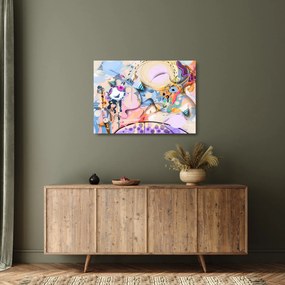 Kép - mesebeli absztrakció (üvegen) (70x50 cm)