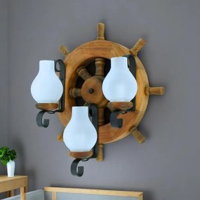 Brilagi - Fali lámpa TIMONA 3xE14/40W/230V bükkfa