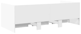 fehér kanapéágy fiókkal matrac nélkül 90x190 cm