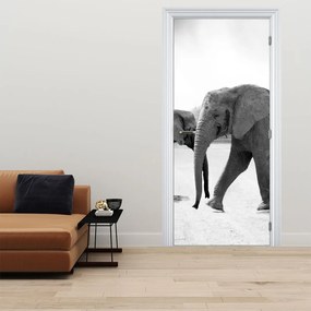 Fotótapéta ajtóra - Elefántok (95x205cm)