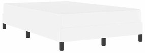 Ágy matracmal Tiszta fehér 120 x 200 cm Műbőr