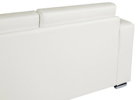 Kétszemélyes Fehér Bőr Kanapé  HELSINKI Beliani