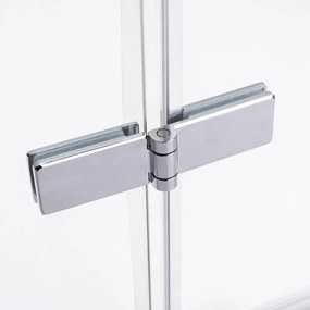 Stuxi Verona Big 140 cm széles kétszárnyú csukló zuhanyajtó, 6 mm vízlepergető üveggel, króm profillal