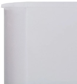 3 paneles homokfehér szövet szélfogó 400 x 80 cm