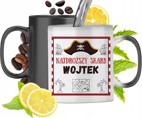 Mágikus bögre Wojtka Fekete matt nyomott mintával 330ml