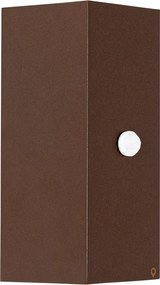 Fali lámpa rozsdabarna 2 fényű GU10 AR70 IP44 mozgásérzékelővel - Baleno