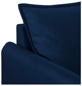 Sötétkék bársony kanapé 138 cm Juli – Ropez