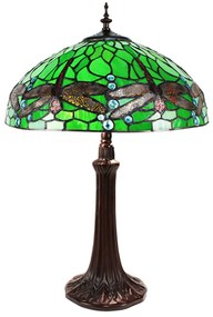 Tiffany asztali lámpa Zöld Ø 41x59 cm
