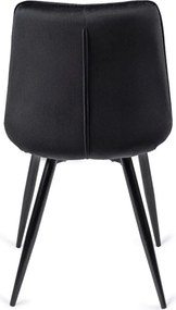 Krzesło RIO Czarne Welurowe
