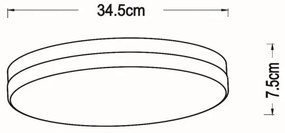 Lucide 79111/36/30 - BISKIT LED fürdőszobai lámpa LED/24W/230V IP44 fekete